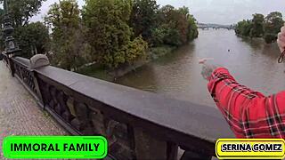 Duck Feeding Leads to Dick Sucking for Serina. She Swallows Dean’s Cream in Hot Homemade Threesome.