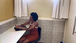 fucking the gym receptionist deep in her pussy.