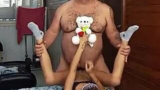 i can't believe how sexy this hairy muscular bodybuilder looks in lingerie!