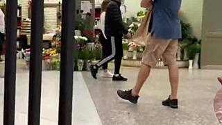 Public Flashing and Quick Fuck in Dressing Room With Big Cock