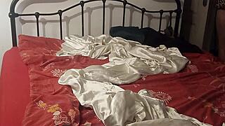 clothed black satin dress french slut corset fuck doggystyle blowjob pussy licking pov dirty french talk rimming