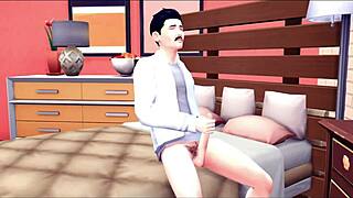 solo male session turns wild threesome bang