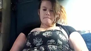 Masturbation session in a tight dress with toys