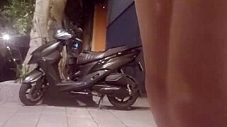 Shemale Ting Xuan Wears Butt Plug on Public Walk and Masturbates