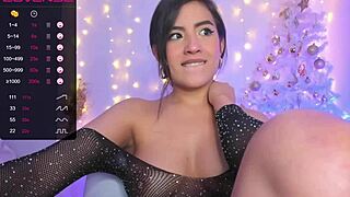 petite colombian babe with small breasts moans loud in bed