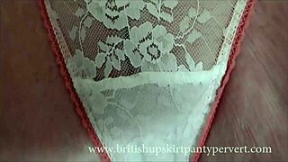 Just watching this 64yr old British milf housewife flash panties in stockings. Her upskirt game is wild!