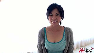 Japanese lady with big tits in kimono enjoys outdoor fun uncensored