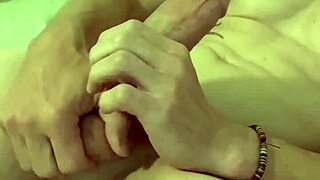 amateur plays with big cock in cum session