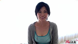 Japanese lady with big tits in kimono enjoys outdoor fun uncensored