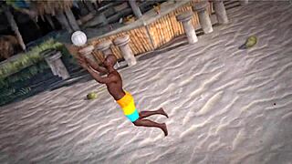 petite redhead topless on beach with piercing