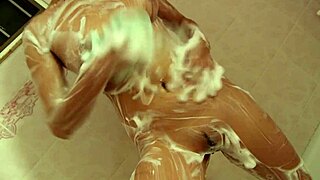 Curvy Asian Hottie Bends Over for Big White Dick. Shaved Pussy Stretched in Fishnets.