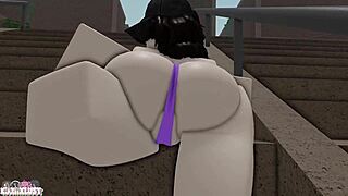 Emo Girl Flashes Tits Then Rides Hard In Skatepark!