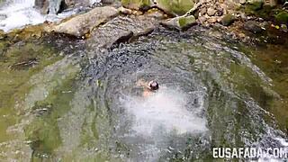 Na Cachu MILF gets wild with interracial oral in public nature spot