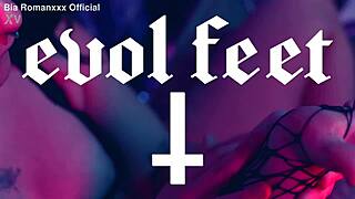 Latina Goddess Dominates with Small Feet Tickling and Toe Sucking Submission