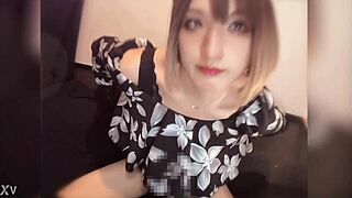 Bob-Haired Blonde Crossdresser Masturbates Quietly in Wild Video!