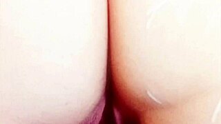 a cougar spreads her big pussy lips in a wet flashing moment.