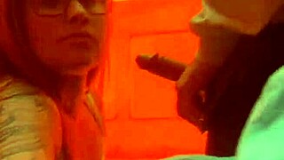 Married woman teases with panties, sucks dick in public toilet