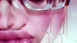 This chick with nude lips is so hot!