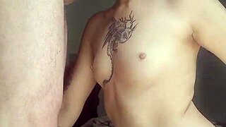 Pretty Wife Trained For Deepthroat, Swallows Cock Whole Fast, Held Head, No Cum Wasted