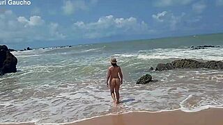 Hot Wife Shows All on Nudist Beach