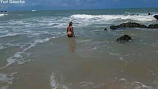 Hot Wife Shows All on Nudist Beach