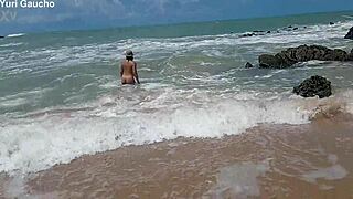 Hot Wife Shows All on Nudist Beach