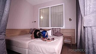 Bro In Costume Fucks Skinny Informal Girl At Home, Intense Face Fucking And Cum!