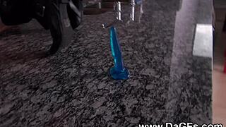 Painful first time trying anal toy, it really hurt me