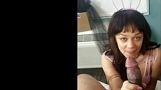 Kiki Cali teases with a bold black cock blow