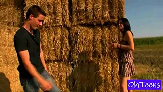 Erika and Karol flash their big tits in public.