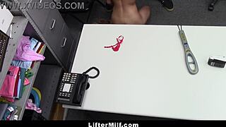 Guard Strips Naked Milf, Gets Horny And Dominates Her.