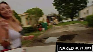 latina girlfriend kicked out sucks stranger's dick