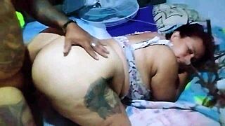 Chubby Neighbor Bent Over for Muff Diving and Blowjob