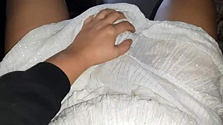 my shy girlfriend licks pussy so well under skirt in pov