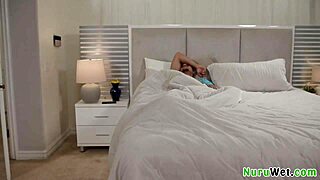 Petite Blonde Teen 18+ Preps Client for Nuru Massage Craving His Monster Cock 😍