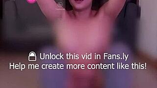 Filipina Girl Does Sit Ups With Toy In Both Holes