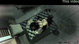 Receiving a creampie following an intense deep sex session with friend