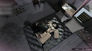 Receiving a creampie following an intense deep sex session with friend