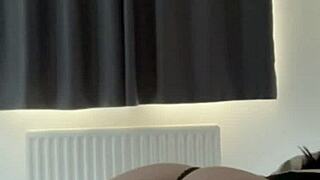 Step daughter secretly masturbates while step dad is nearby