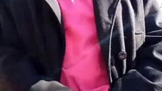 Detailed view of fingering and spreading open asshole in sheer outfit