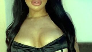 Step daughter secretly masturbates while step dad is nearby