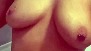 horny british coed plays solo with toys on webcam. her brunette charm shines in pov.