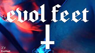 heel play and foot domination with spitting choking