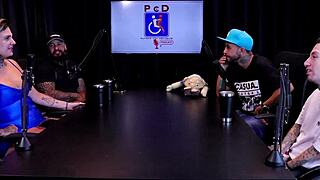 couple holds hands in sheer red lingerie for video