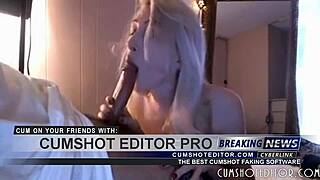 Hot Teen Girlfriend Performs Deepthroat on Webcam