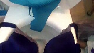 Step Sister in 40DD Bra Receives Intense Cumshot on Panties