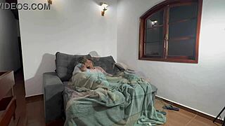 Fucking the pretty latina wife while her husband watches