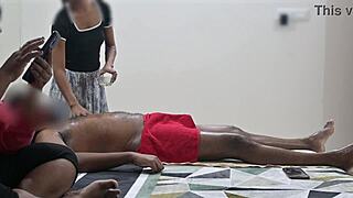 the spa lady gives a happy ending massage to the customer