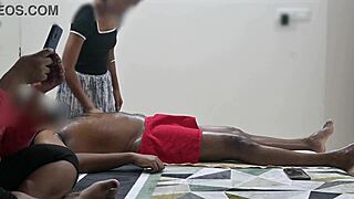 the spa lady gives a happy ending massage to the customer