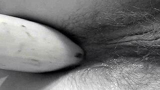 I got unusual anal penetration as a milf in stockings with hairy pussy